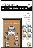 Vorschau - Poster - Türaushang Waschbärenklasse – Türschild & Türdeko fürs Klassenzimmer - Deckblatt