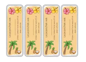 Vorschau - Mal- und Bastelvorlagen - Lesezeichen Sommer - Feriengruß - Freebie - Seite 2