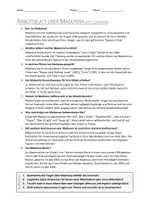 Vorschau - Arbeitsblätter - AB mit Fragen zum Thema "Madonna" + Lösungsblatt + Mindmap + Infografik - Seite 3