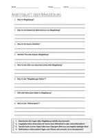 Vorschau - Arbeitsblätter - AB mit Fragen zum Thema "Magdeburg" + Lösungsblatt + Infografik - Deckblatt
