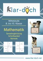 Vorschau - Unterrichtsreihen - Mathematik - Geradengleichung, Schnittwinkel, Normale - Deckblatt