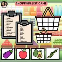 Vista previa - Juegos / Gamificación - Shopping List Game - Food - Colour - Portada