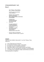 Vorschau - Klassenarbeiten - Klassenarbeit Lyrik - Deckblatt