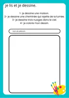 Aperçu - Feuilles d'exercices - Je lis et je dessine - Page de couverture