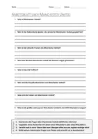 Vorschau - Arbeitsblätter - AB mit Fragen zum Thema "Manchester United" + Lösungsblatt - Deckblatt