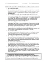 Vorschau - Arbeitsblätter - AB mit Fragen zum Thema "Manchester United" + Lösungsblatt - Seite 1