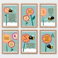 anteprima - Materiale per pittura e bricolage - Api al volo: Esplora, impara e salva il mondo delle api con il nostro set di 8 poster ecologici per bambini! - Pagina 1