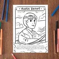 anteprima - Materiale per pittura e bricolage - Pagine da Colorare su tre Grandi Donne che hanno cambiato il Mondo, Amelia Earhart, Marie Curie e Rosa Parks - Pagina di copertina