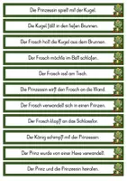 Vorschau - Anderer Materialtyp - Sätze zum Abschreiben – Froschkönig - Seite 1