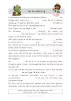 Vorschau - Anderer Materialtyp - Lesefächer und Lückentext – Froschkönig - Seite 1