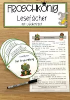 Vorschau - Anderer Materialtyp - Lesefächer und Lückentext – Froschkönig - Deckblatt
