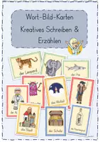 Vorschau - Bildkarten - Freies Schreiben und Erzählen mithilfe von Wort-& Bildkarten - Deckblatt