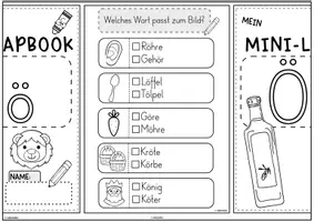Vorschau - Stundenentwürfe - Mini-Lapbook | Buchstabe Ö / ö | Umlaute - Seite 3