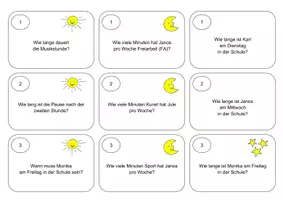 Vorschau - Aufgabenkarten - Zeit - Der Stundenplan - differenzierte Aufgaben Klasse 5 - Seite 3