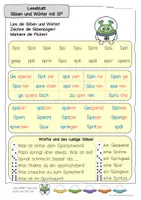 Vorschau - Arbeitsblätter - Bunte Leseblätter zu Karibu 1 (Version 2016) , in deutscher Druckschrift (sp,ie,qu,v,c,pf,ß,x,y) – Teil 4 - Seite 2