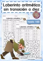 Vista previa - Hojas de trabajo - Laberinto aritmético hasta 100 (xx +/- x sin transición) - Portada