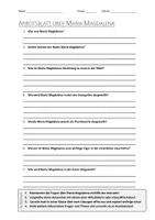 Vorschau - Arbeitsblätter - AB mit Fragen zum Thema "Maria Magdalena" + Lösungsblatt + Infografik - Deckblatt