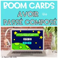 Vorschau - Spiele - PASSÉ COMPOSÉ Avoir BOOM CARDS - Deckblatt
