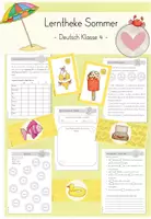 Vorschau - Arbeitsblätter - Lerntheke Sommer - Deutsch Klasse 4 - Deckblatt