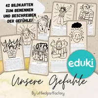 Vorschau - Bildkarten - Gefühle benennen und beschreiben - Bildkarten über Gefühle - Seite 1