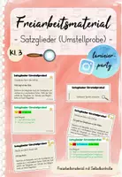 Vorschau - Arbeitsblätter - Bundle: Satzglieder (Kl. 3/4) - Seite 1