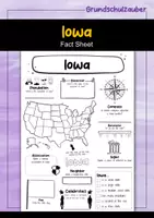 Vorschau - Arbeitsblätter - Iowa Fact Sheet - USA State (english) - Deckblatt