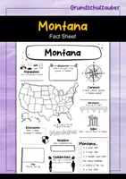 Vorschau - Arbeitsblätter - Montana Fact Sheet - USA State (english) - Deckblatt
