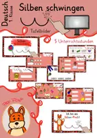 Vorschau - Arbeitsblätter - Silben schwingen - digitale Tafelbilder und Silbenheft Deutsch 1 - Seite 1
