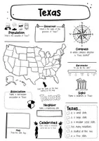 Vorschau - Arbeitsblätter - Texas Fact Sheet - USA State (english) - Seite 1