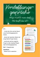 Vorschau - Arbeitsblätter - Ablauf Vorstellungsgespräche - Deckblatt