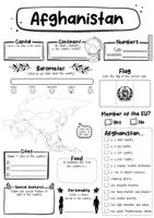 Vorschau - Arbeitsblätter - Afghanistan fact sheet (english) - Seite 1