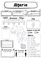 Vorschau - Arbeitsblätter - Algeria fact sheet (english) - Seite 1