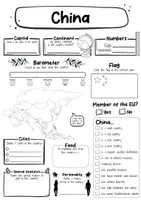 Vorschau - Arbeitsblätter - China fact sheet (english) - Seite 1