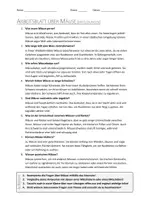 Vorschau - Arbeitsblätter - AB mit Fragen zum Thema "Mäuse" + Lösungsblatt - Seite 1