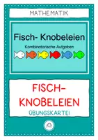Vorschau - Fördermaterial/Inklusion - Kombinatorik. Fisch- Knobeleien. Kombinatorik- Kartei - Deckblatt