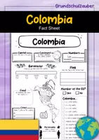 Vorschau - Arbeitsblätter - Colombia fact sheet (english) - Deckblatt