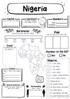 Vorschau - Arbeitsblätter - Nigeria fact sheet (english) - Seite 1