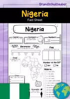 Vorschau - Arbeitsblätter - Nigeria fact sheet (english) - Deckblatt
