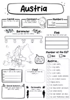 Vorschau - Arbeitsblätter - Austria fact sheet (english) - Seite 1
