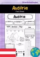 Vorschau - Arbeitsblätter - Austria fact sheet (english) - Deckblatt