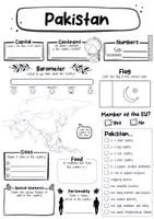 Vorschau - Arbeitsblätter - Pakistan fact sheet (english) - Seite 1