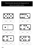 Aperçu - Feuilles d'exercices - Domino Addition - Page 1