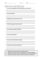 Vorschau - Arbeitsblätter - AB mit Fragen zum Thema "Menschen" + Lösungsblatt + Infografik - Deckblatt