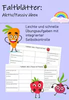 Vorschau - Arbeitsblätter - Mit Faltblättern Aktiv/Passiv üben - Deckblatt