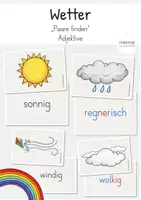 Vorschau - Spiele - Wetter: Adjektive (Paare finden) - Deckblatt