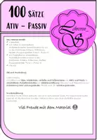 Vorschau - Arbeitsblätter - 100 Sätze: Aktiv und Passiv - Seite 1