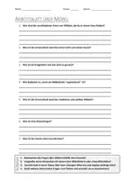 Vorschau - Arbeitsblätter - AB mit Fragen zum Thema "Möbel" + Lösungsblatt - Deckblatt