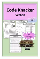 Vorschau - Arbeitsblätter - Code Knacker Verben - Deckblatt