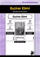 Vorschau - Arbeitsblätter - Gustav Klimt Künstler Steckbrief - Deckblatt