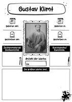 Vorschau - Arbeitsblätter - Gustav Klimt Künstler Steckbrief - Seite 1